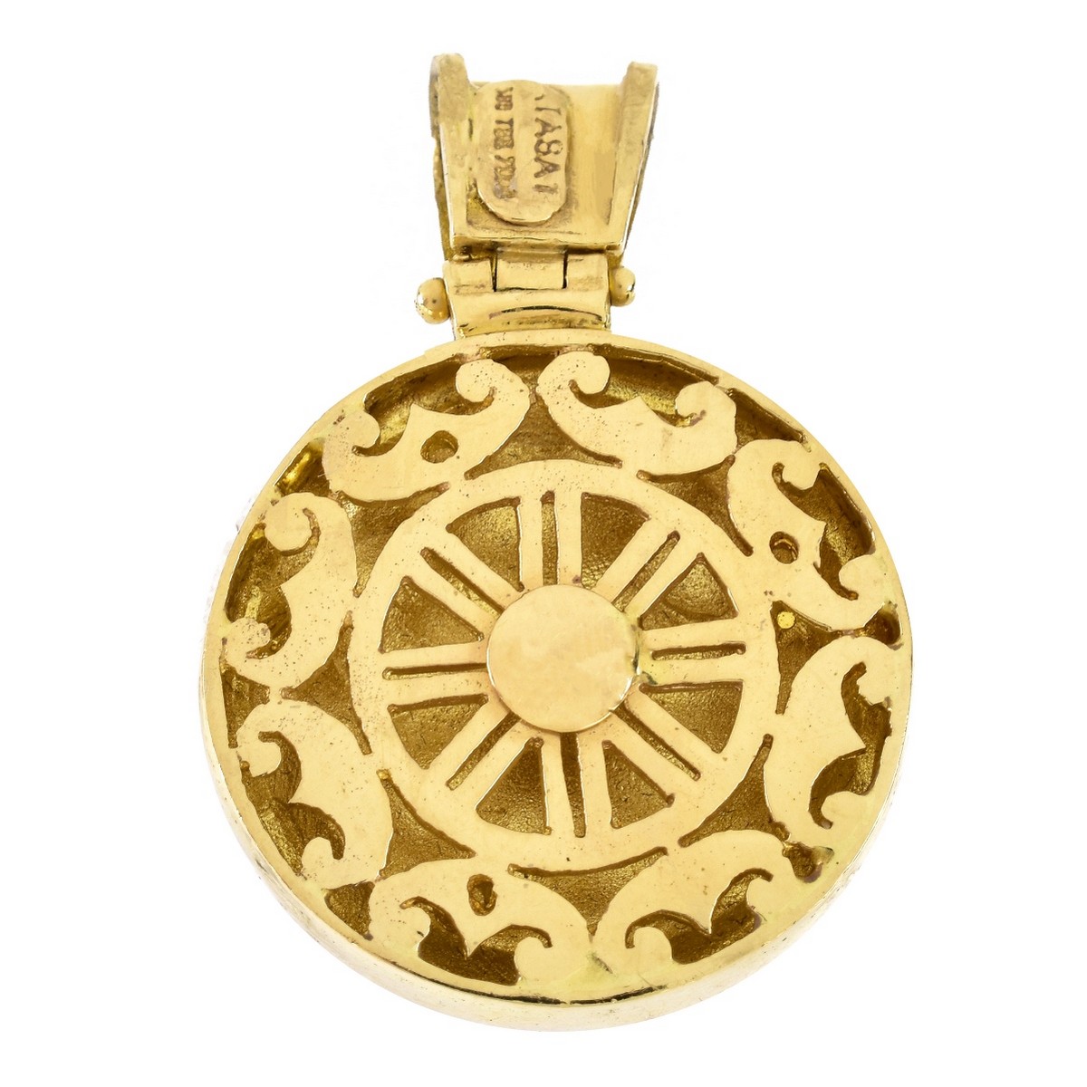 Versace style 14K Gold Pendant