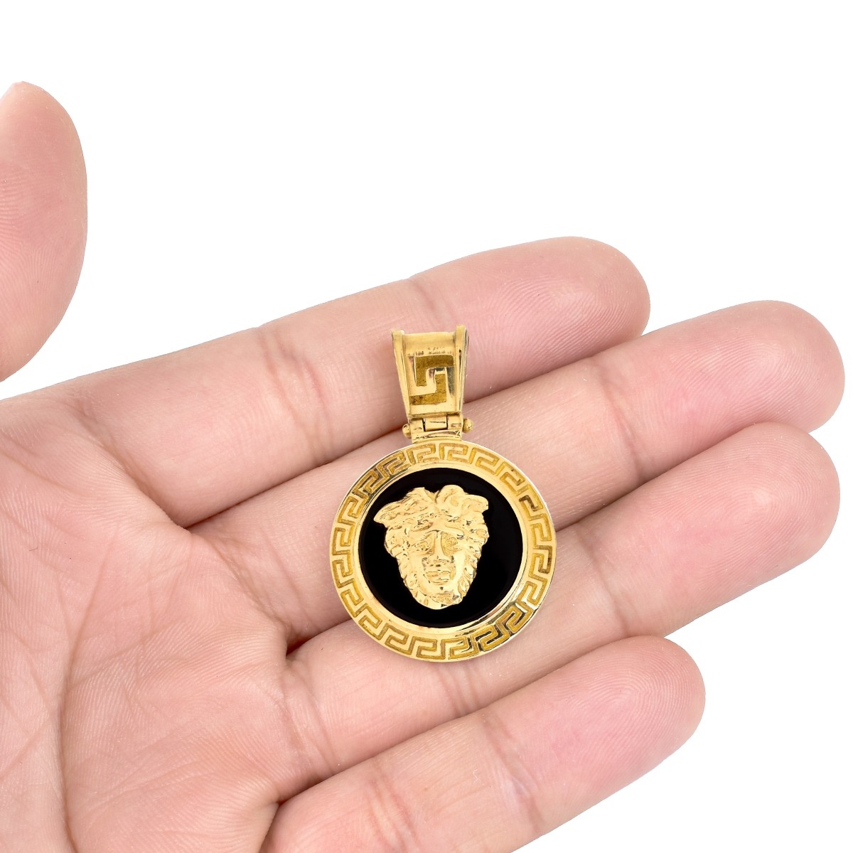 Versace style 14K Gold Pendant