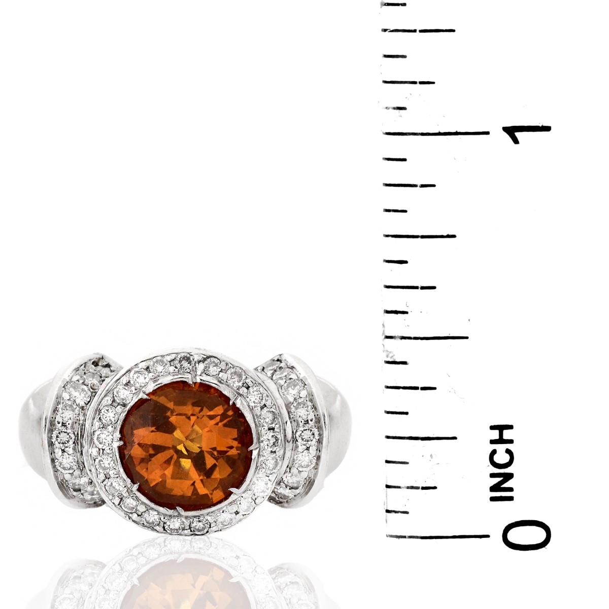 Citrine, Diamond and 18K Gold Ring