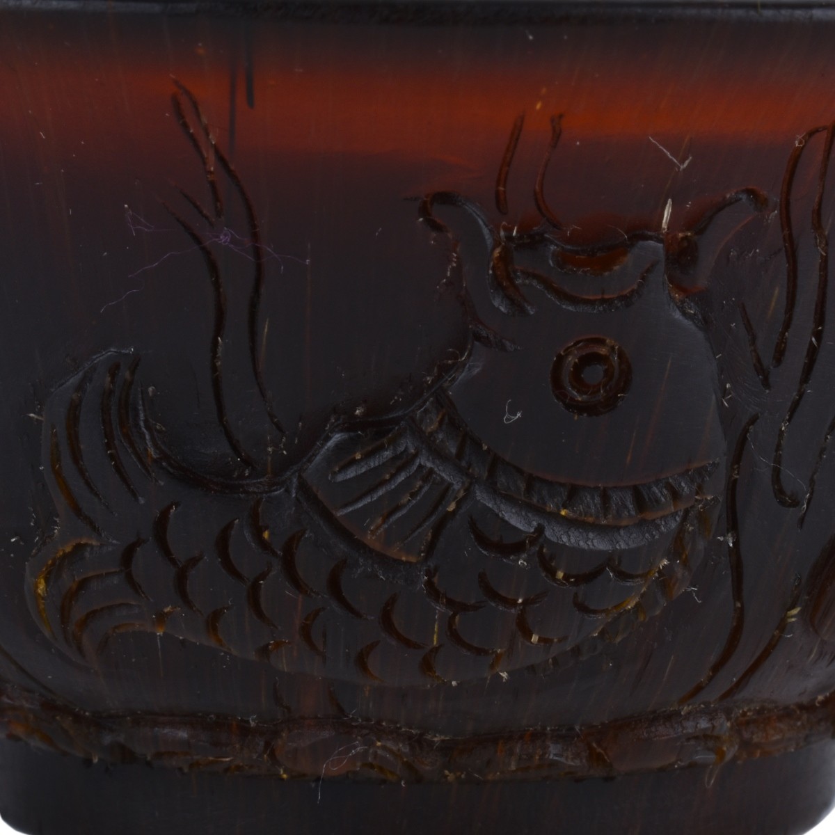 Chinese Carved Resin Horn Style Cup