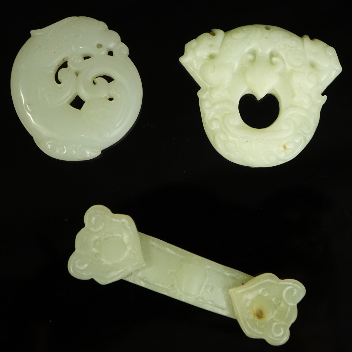 Three (3) Chinese Jade Miniature Carvings