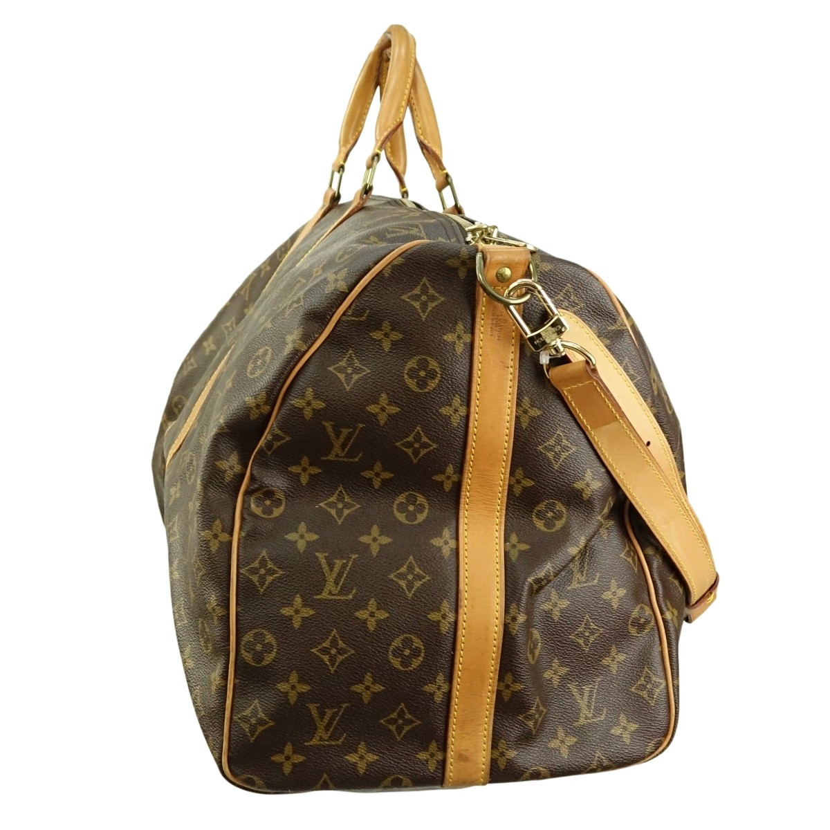 Louis Vuitton Brown Canvas Keepall Bandouliere 60