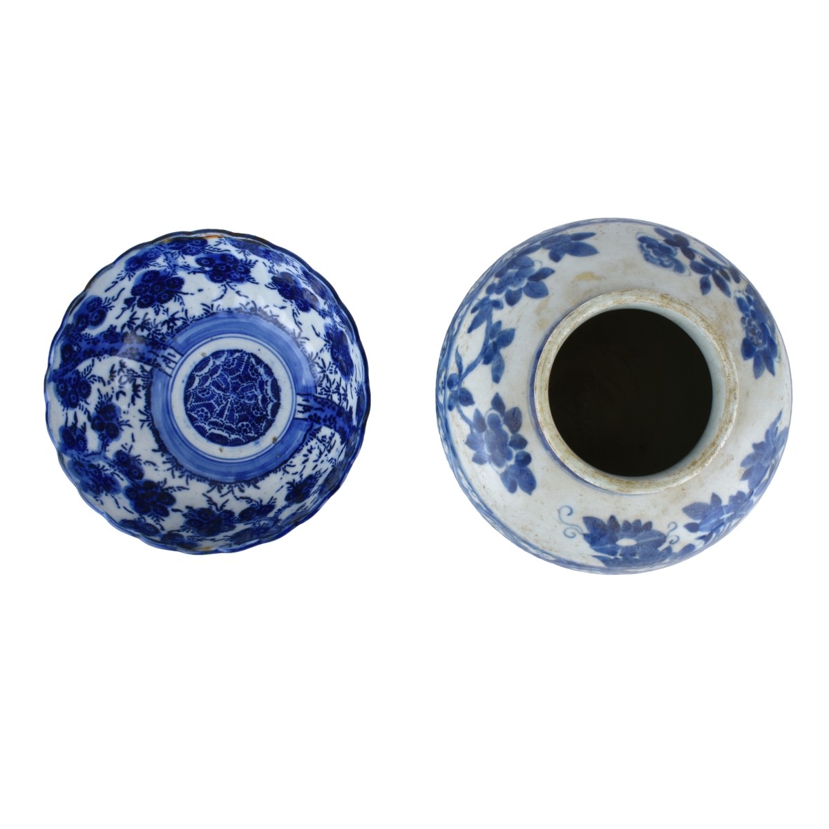 Grouping of Chinese blue and White Bowl and Jar