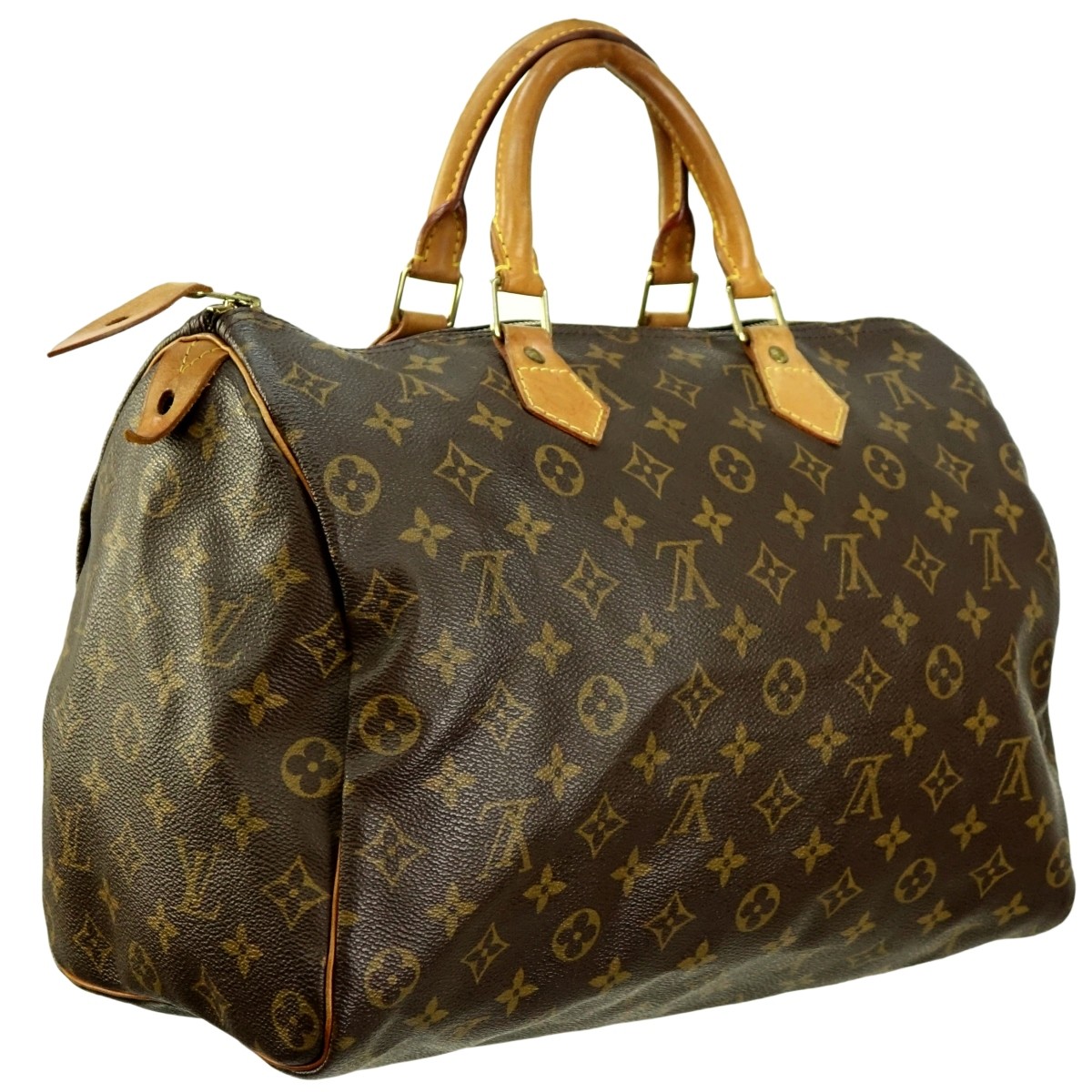 Louis Vuitton Brown Canvas Monogram Speedy 35 Bag