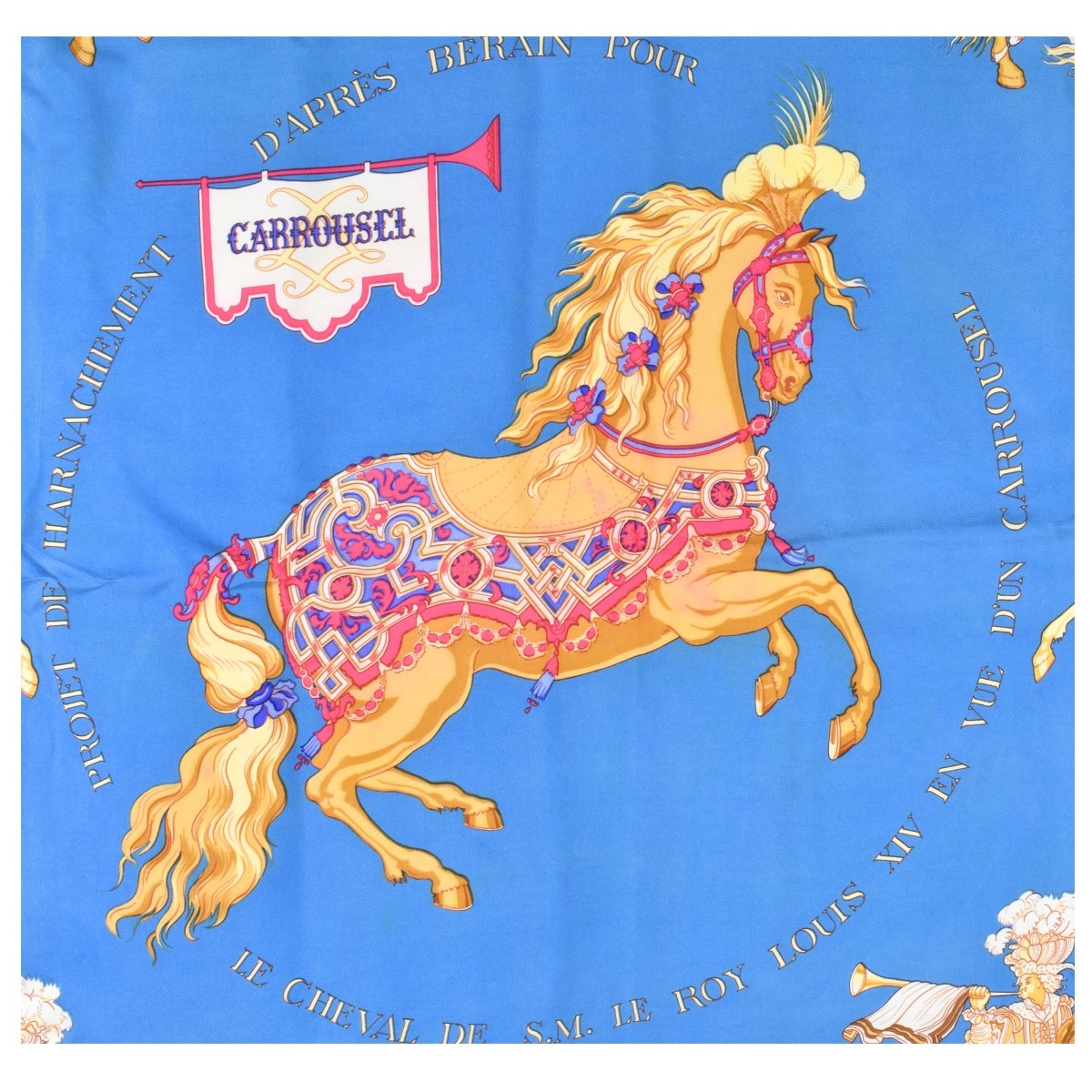 Vintage Hermès Carrousel Silk Scarf