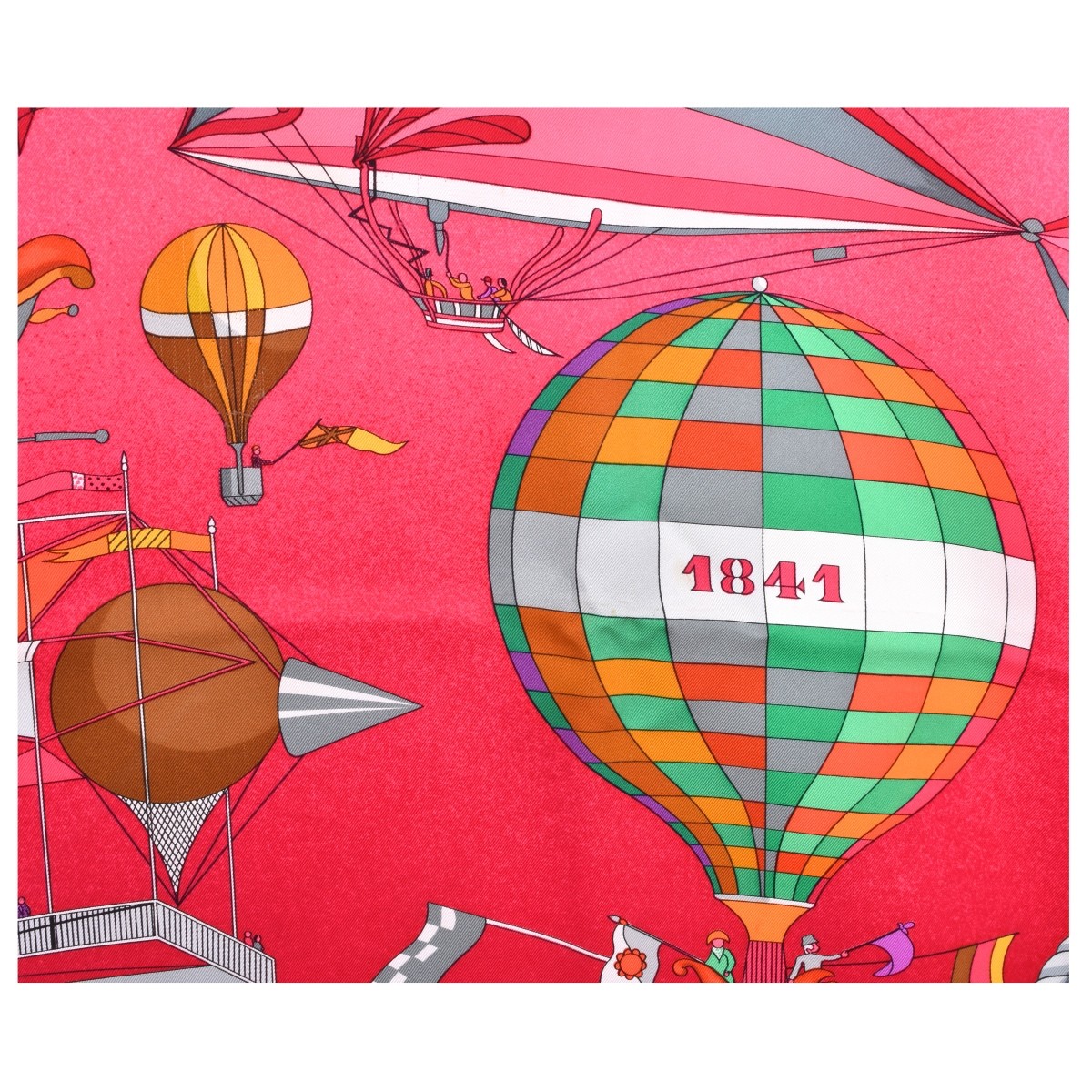 Vintage Hermès Les Folies du Ciel Silk Scarf