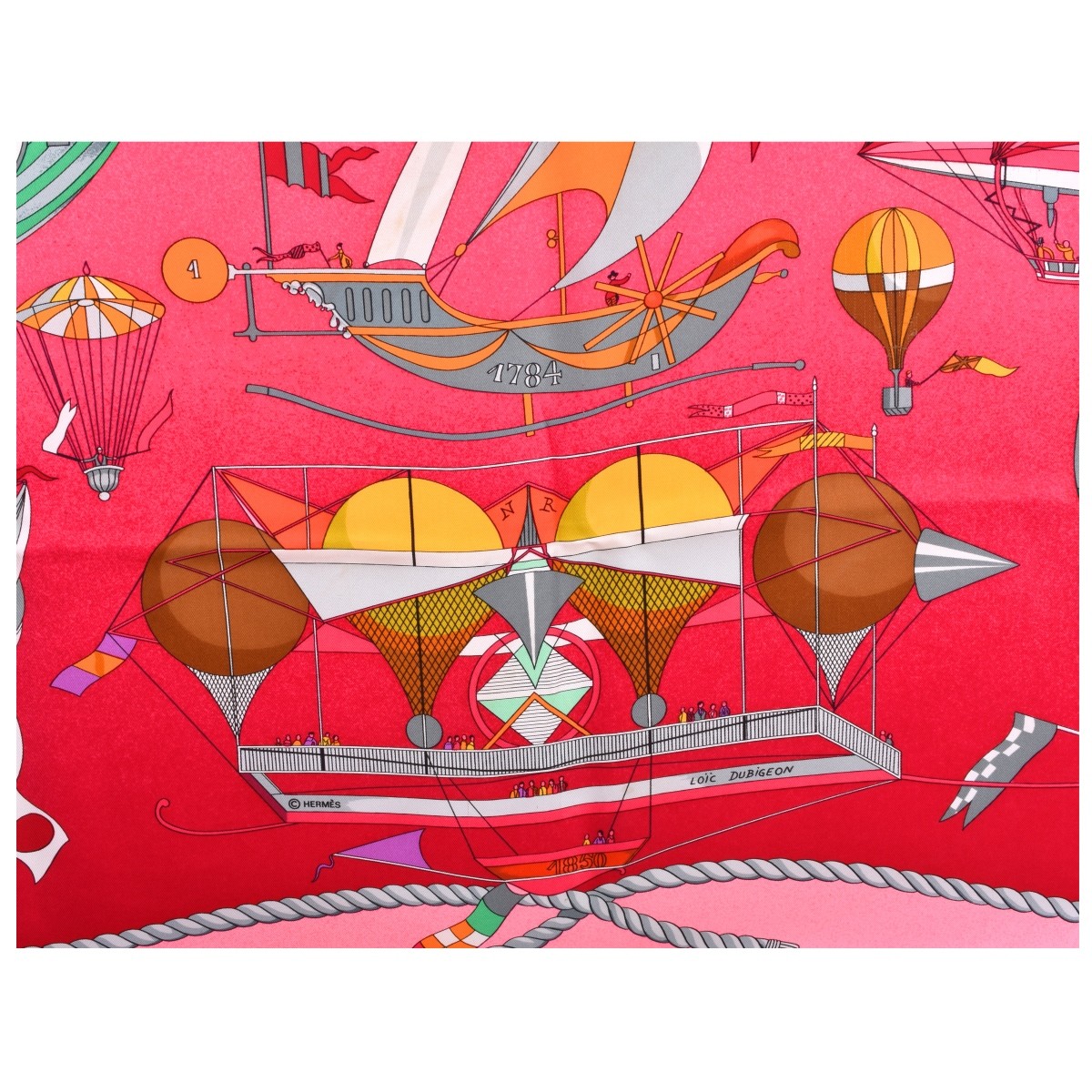 Vintage Hermès Les Folies du Ciel Silk Scarf