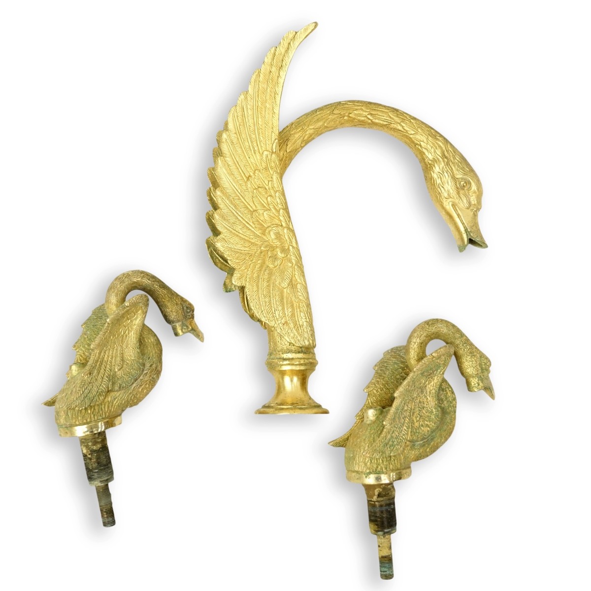 Yordan's Inc. 24K Gold Plated Bronze Swan Spout