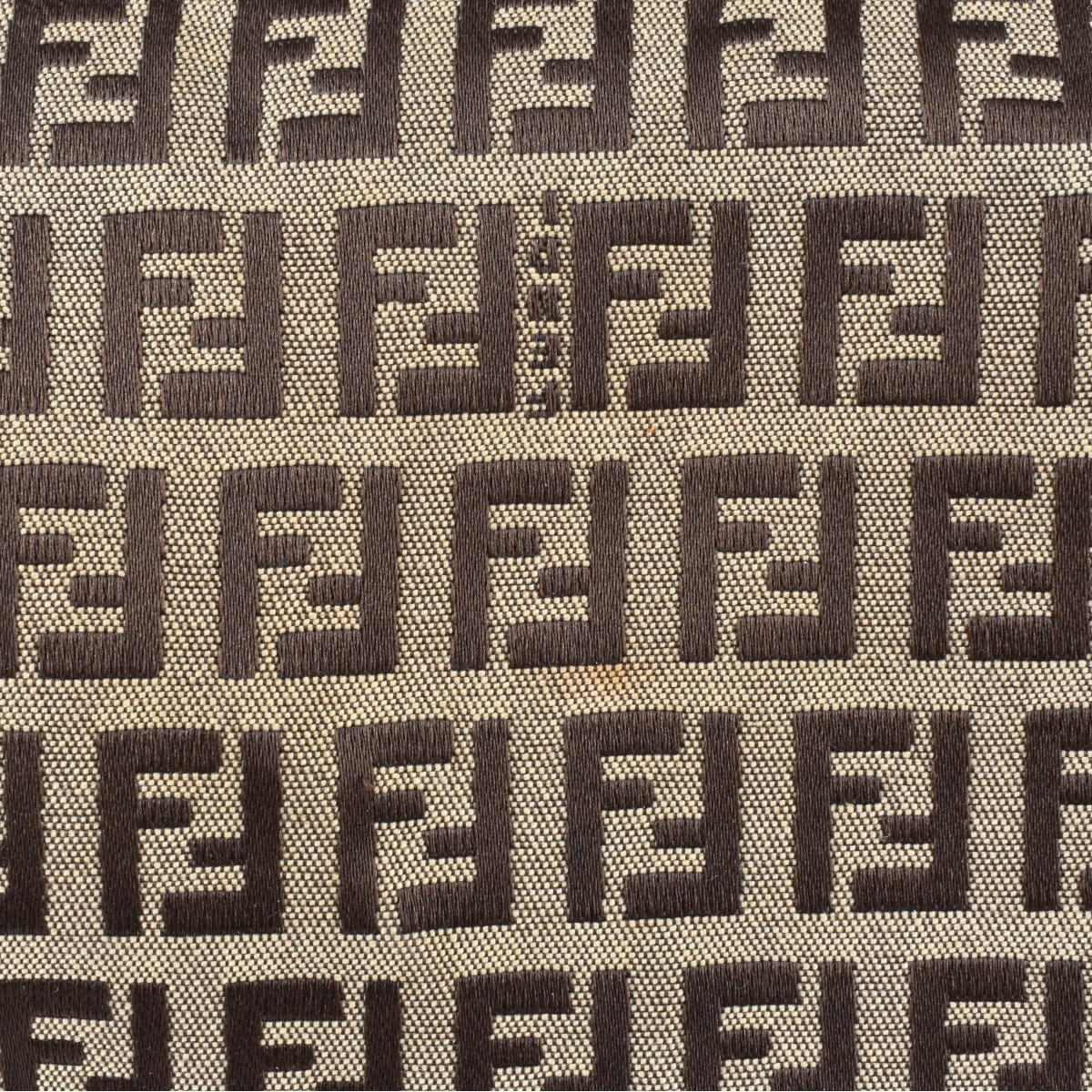 Vintage Fendi Beige and Brown Canvas Bag