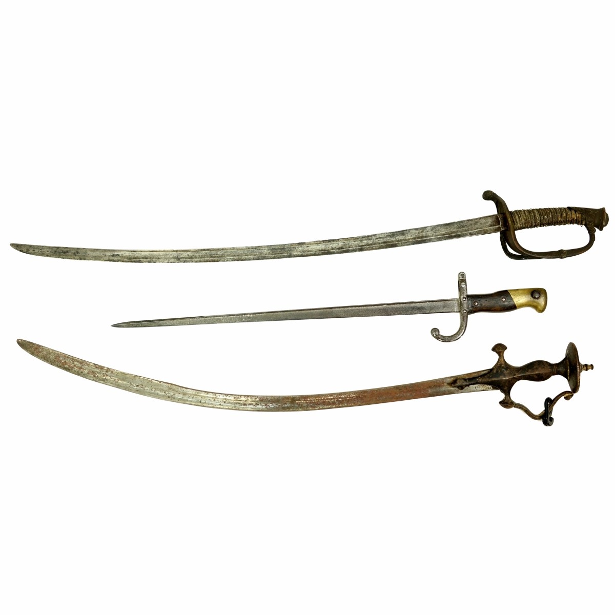 Grouping of Three (3) Antique Military Swords