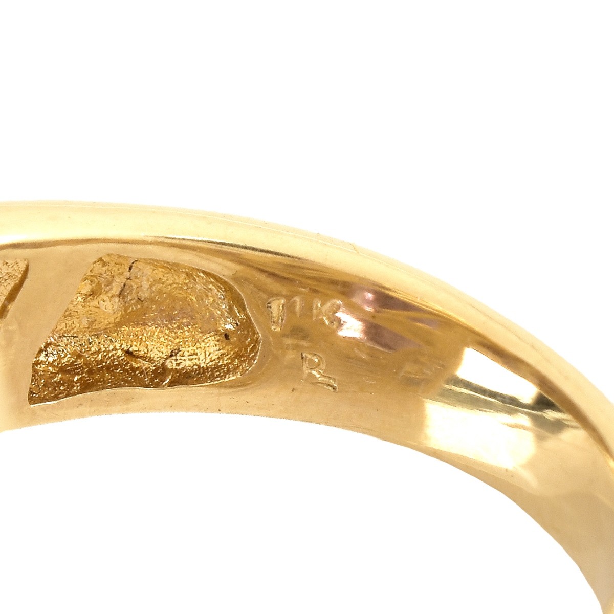 Amethyst, Diamond and 14K Gold Ring