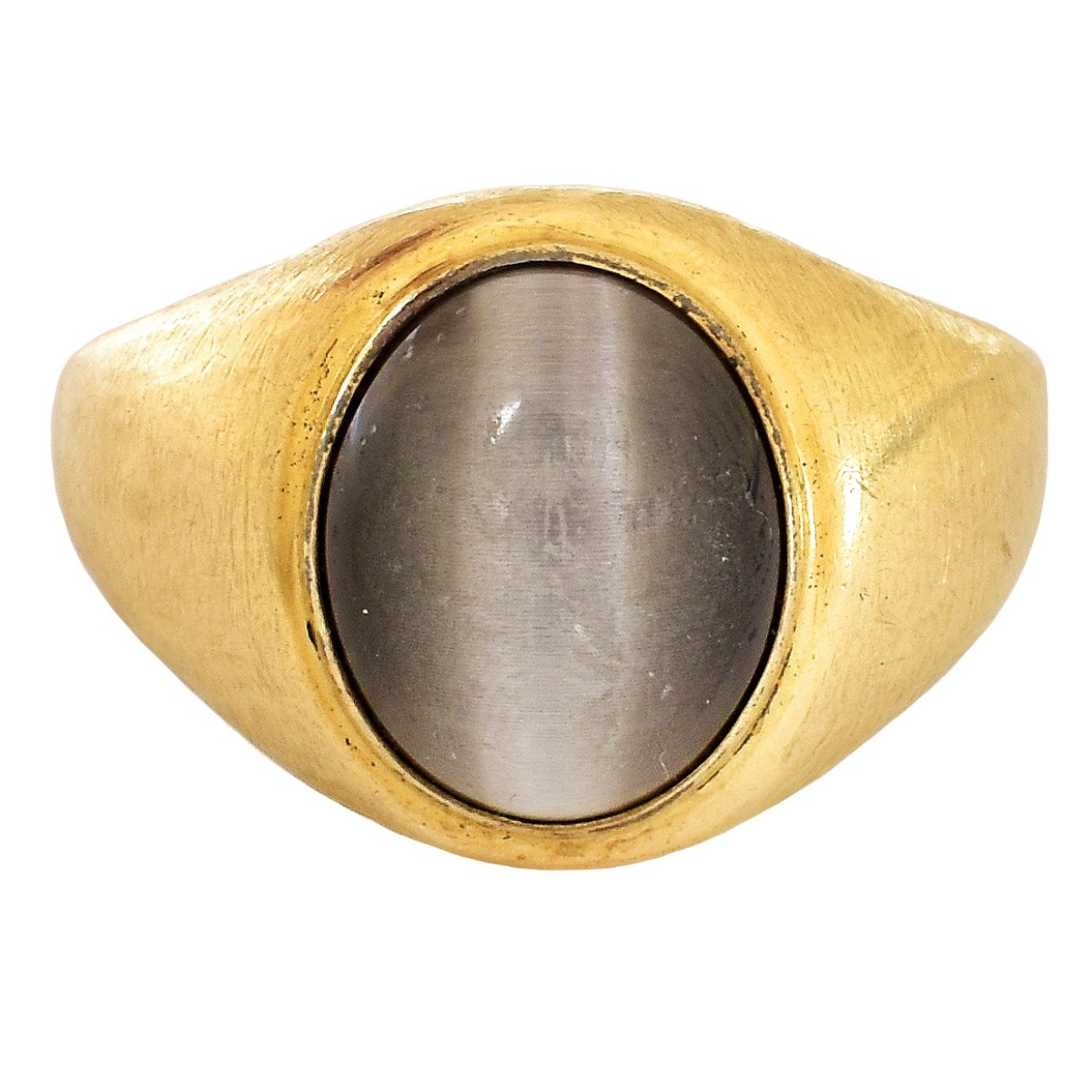 Man's Vintage Cat Eye and 10K Gold Ring