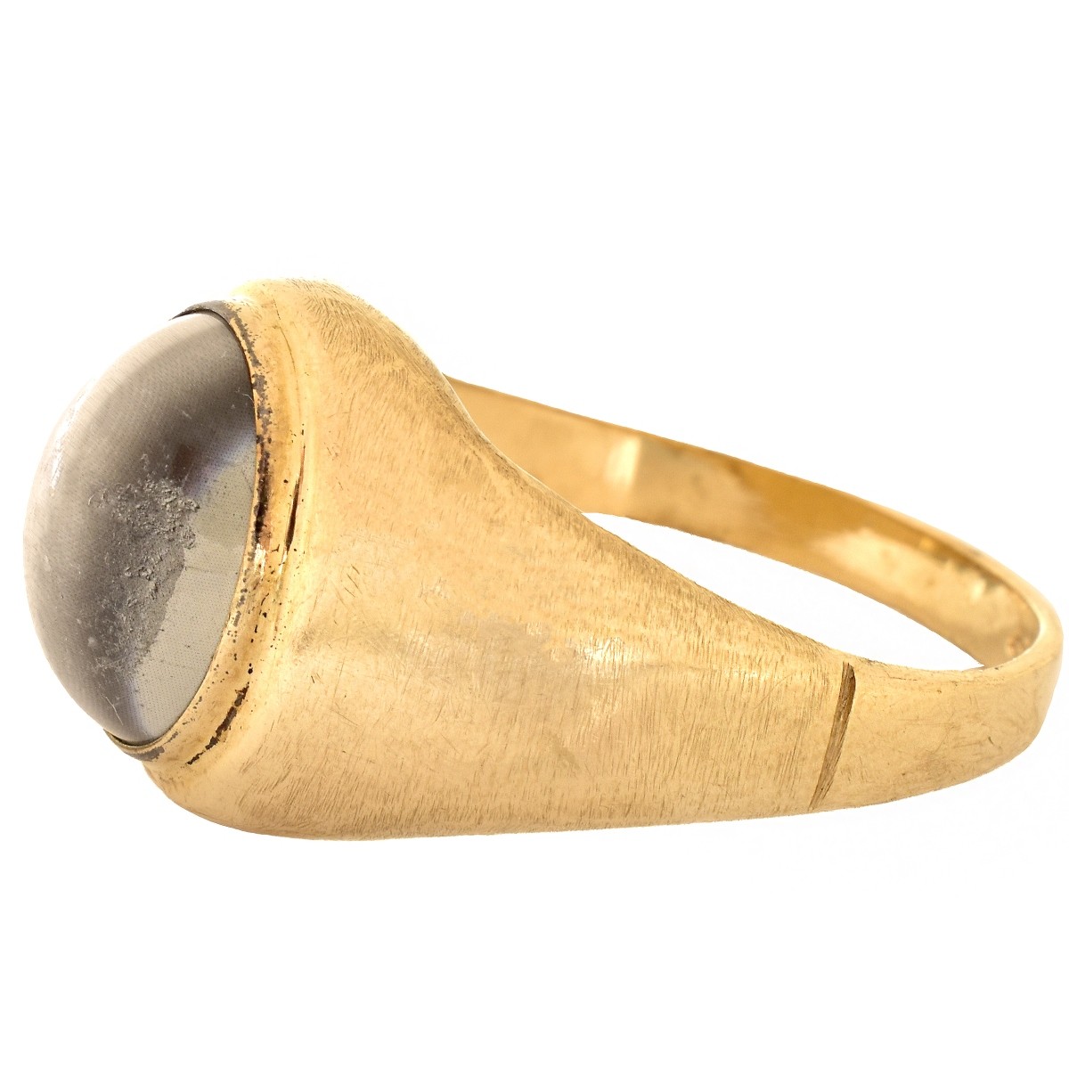 Man's Vintage Cat Eye and 10K Gold Ring