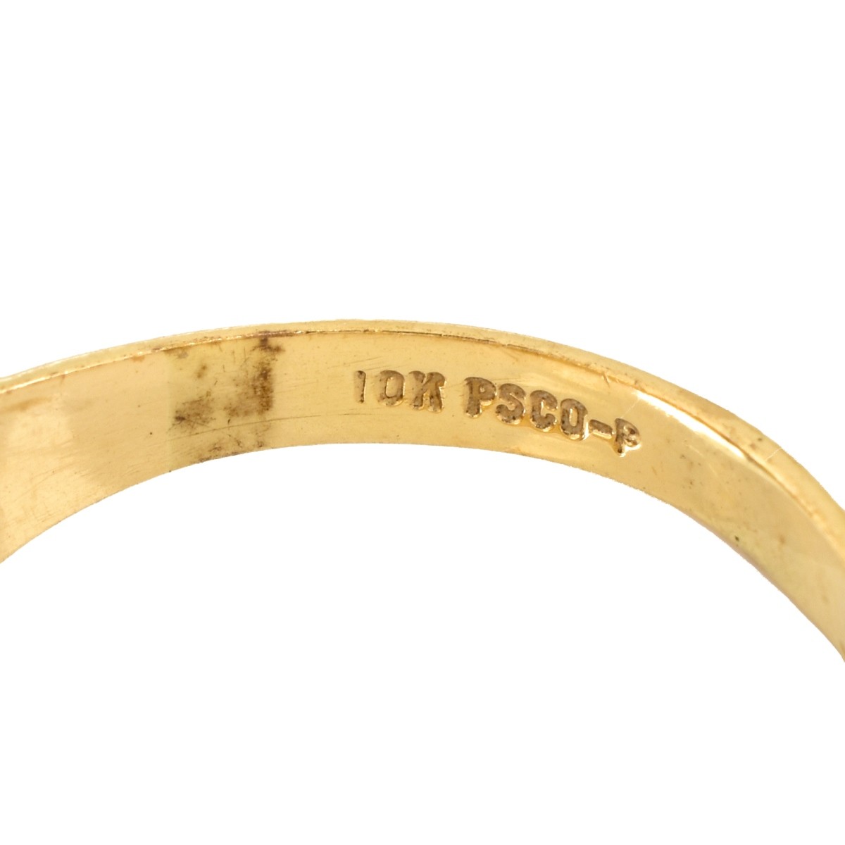 Man's Vintage Cat Eye and 10K Gold Ring