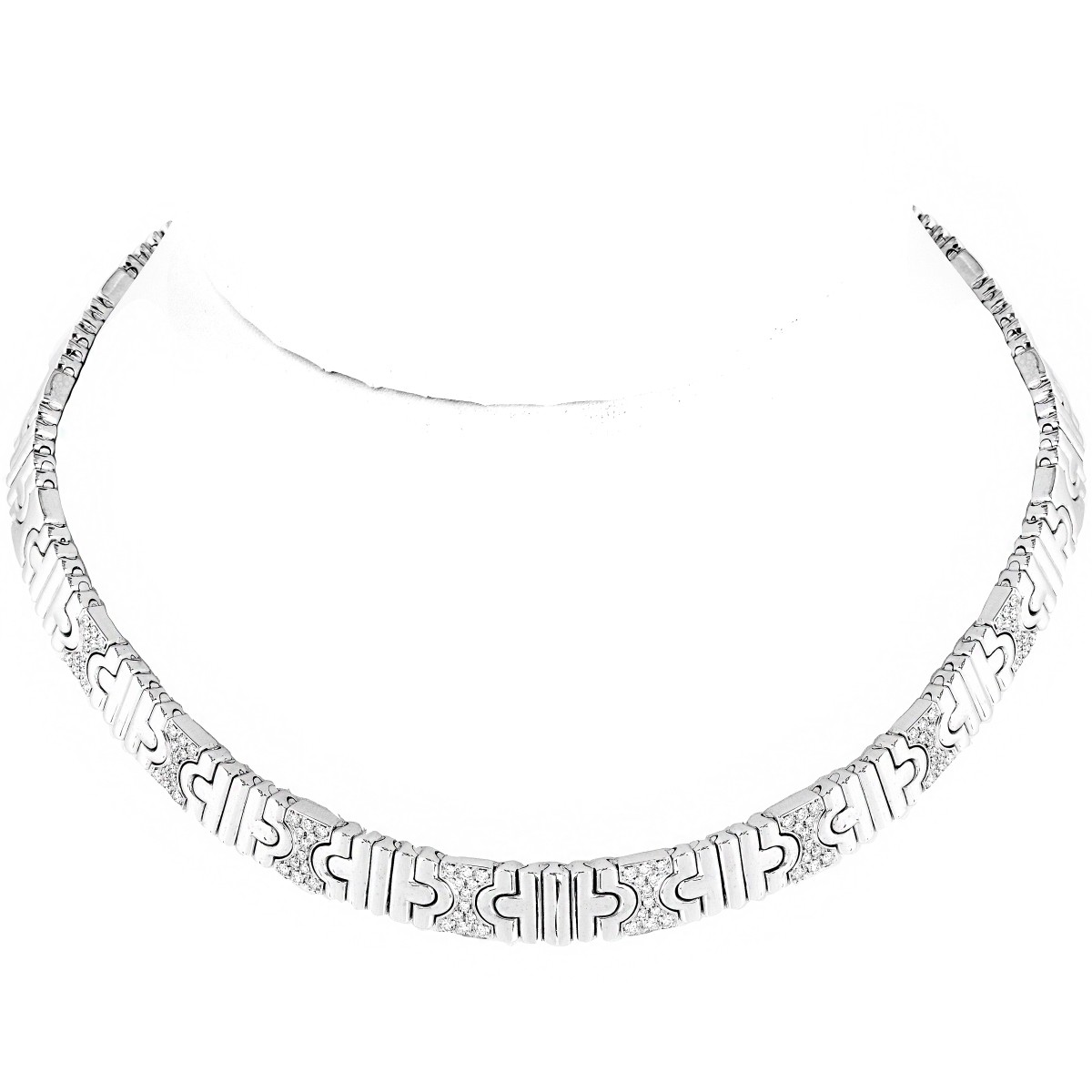 Bulgari Parentesi 18K Gold and Diamond Necklace