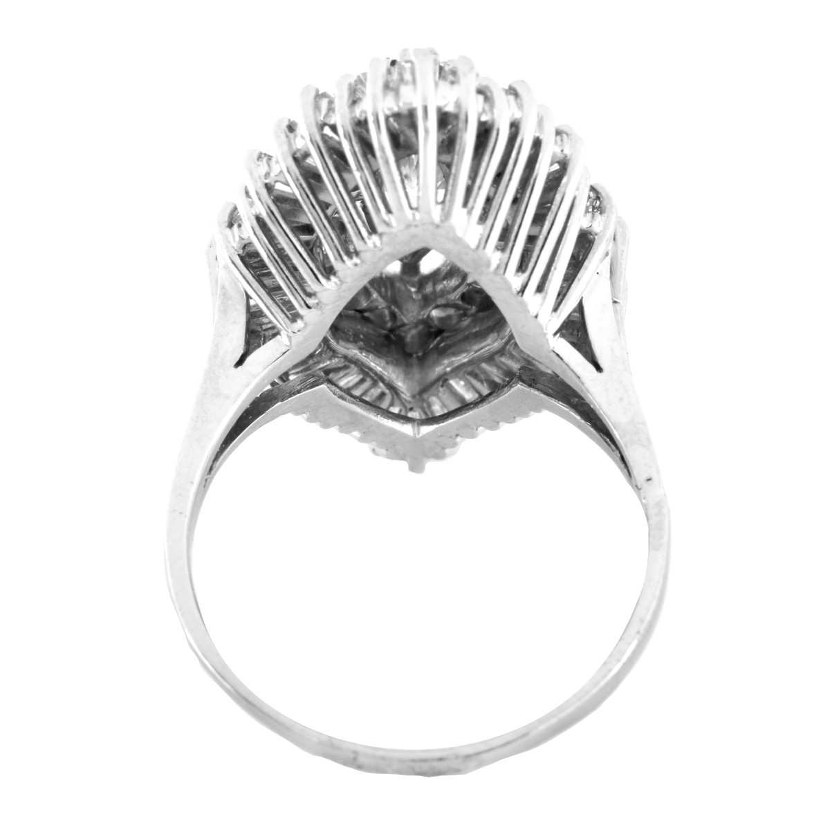 4.06ct Diamond and Platinum Ring