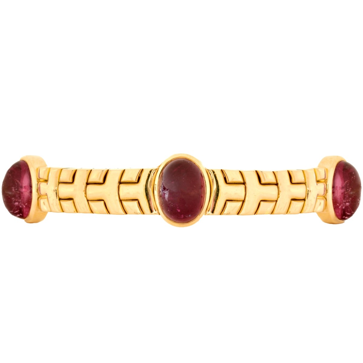 Bulgari Tourmaline and 18K Gold Cuff Bracelet