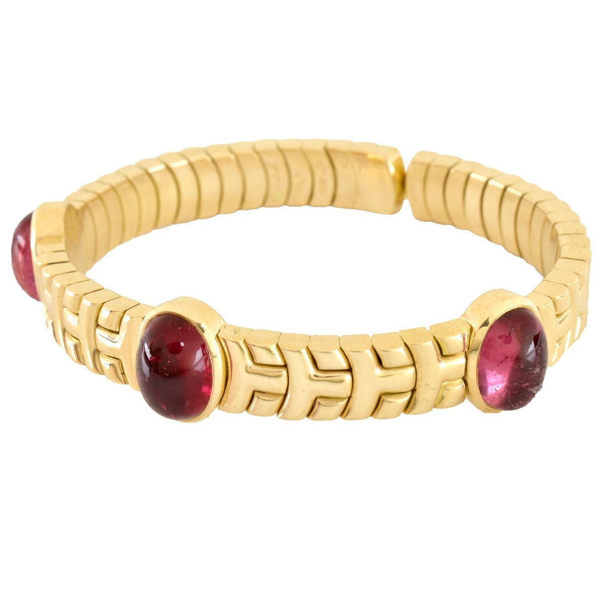 Bulgari Tourmaline and 18K Gold Cuff Bracelet