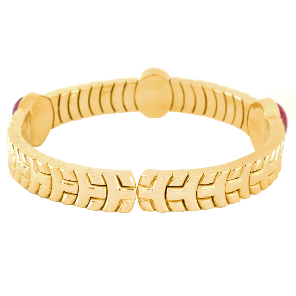 Bulgari Tourmaline and 18K Gold Cuff Bracelet