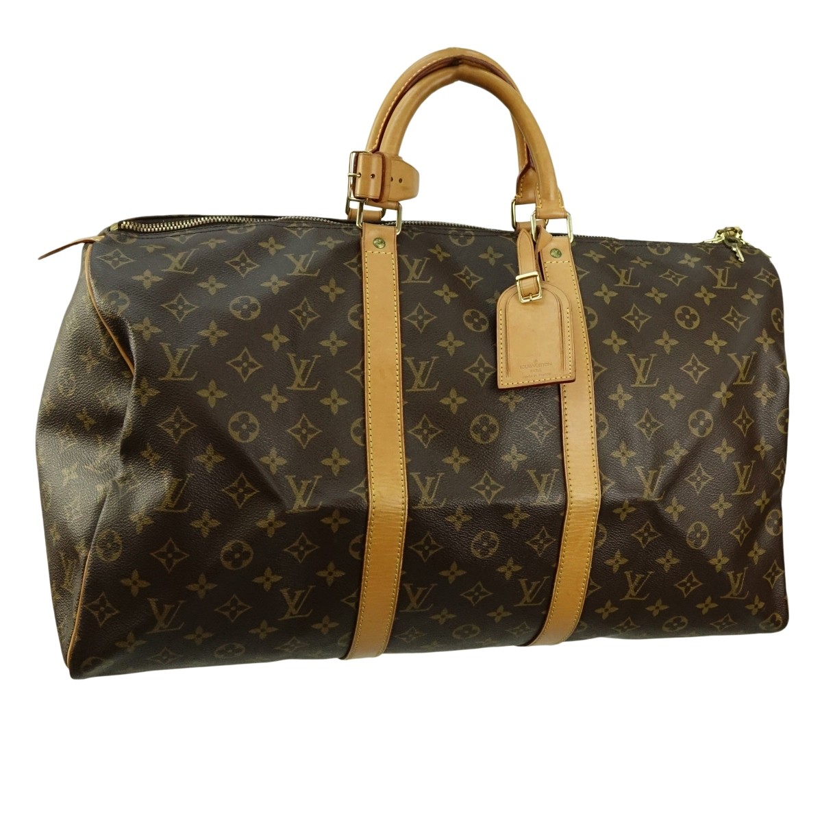 Louis Vuitton Brown Monogram Keepall 50 Travel Bag