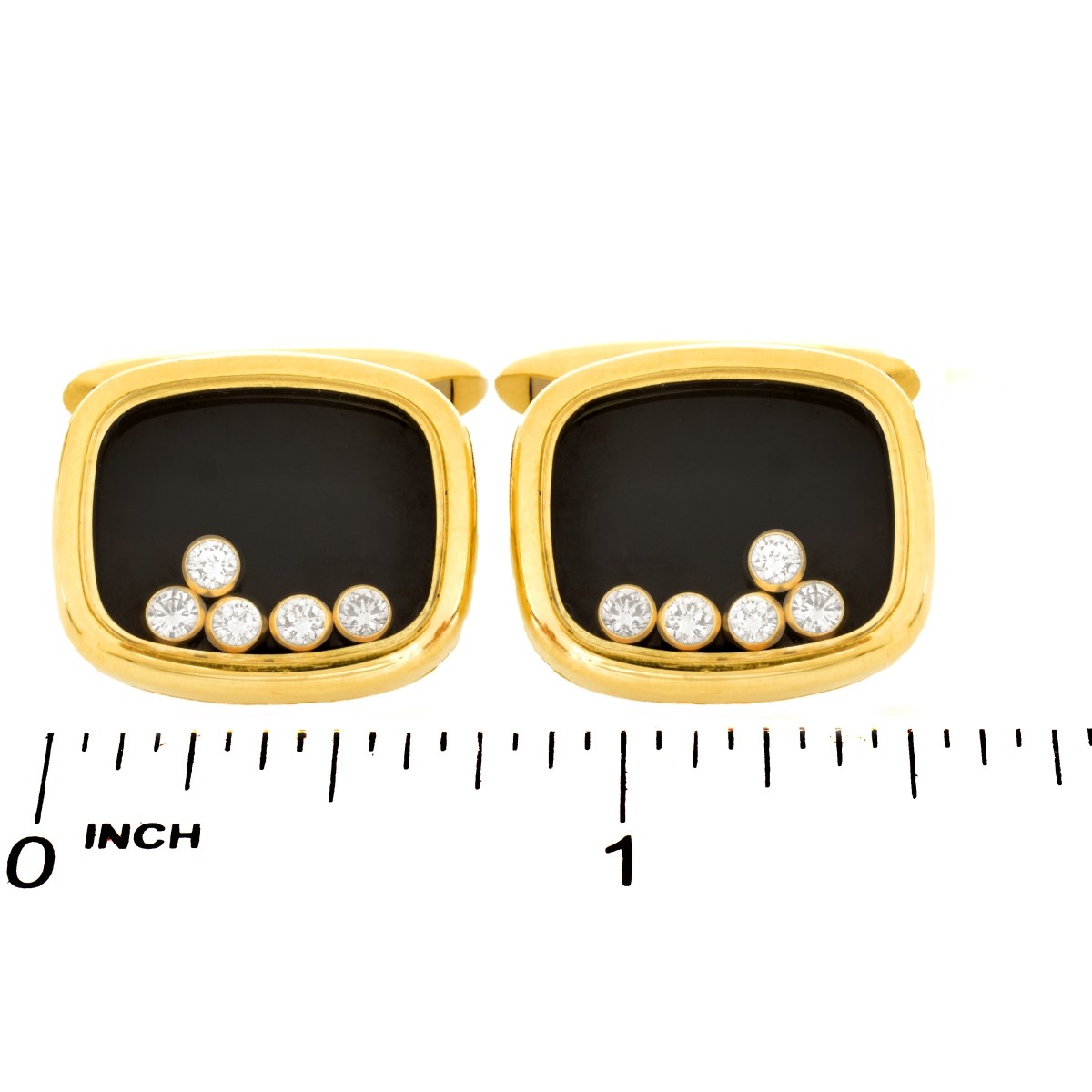 Chopard Happy Diamond and 18K Gold Cufflinks