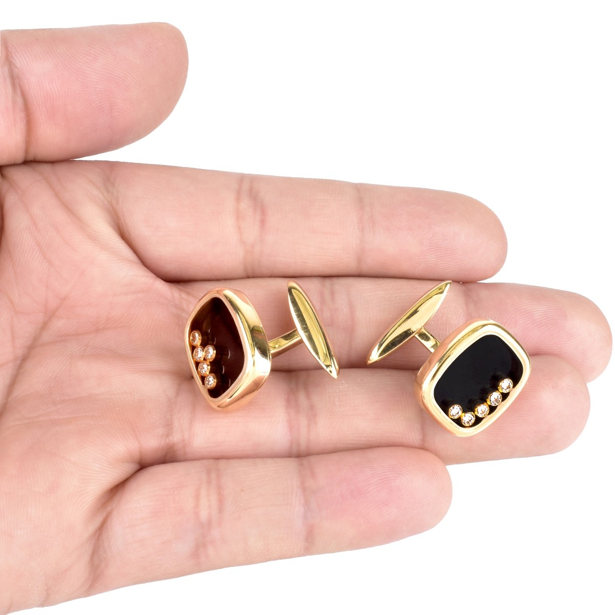 Chopard Happy Diamond and 18K Gold Cufflinks