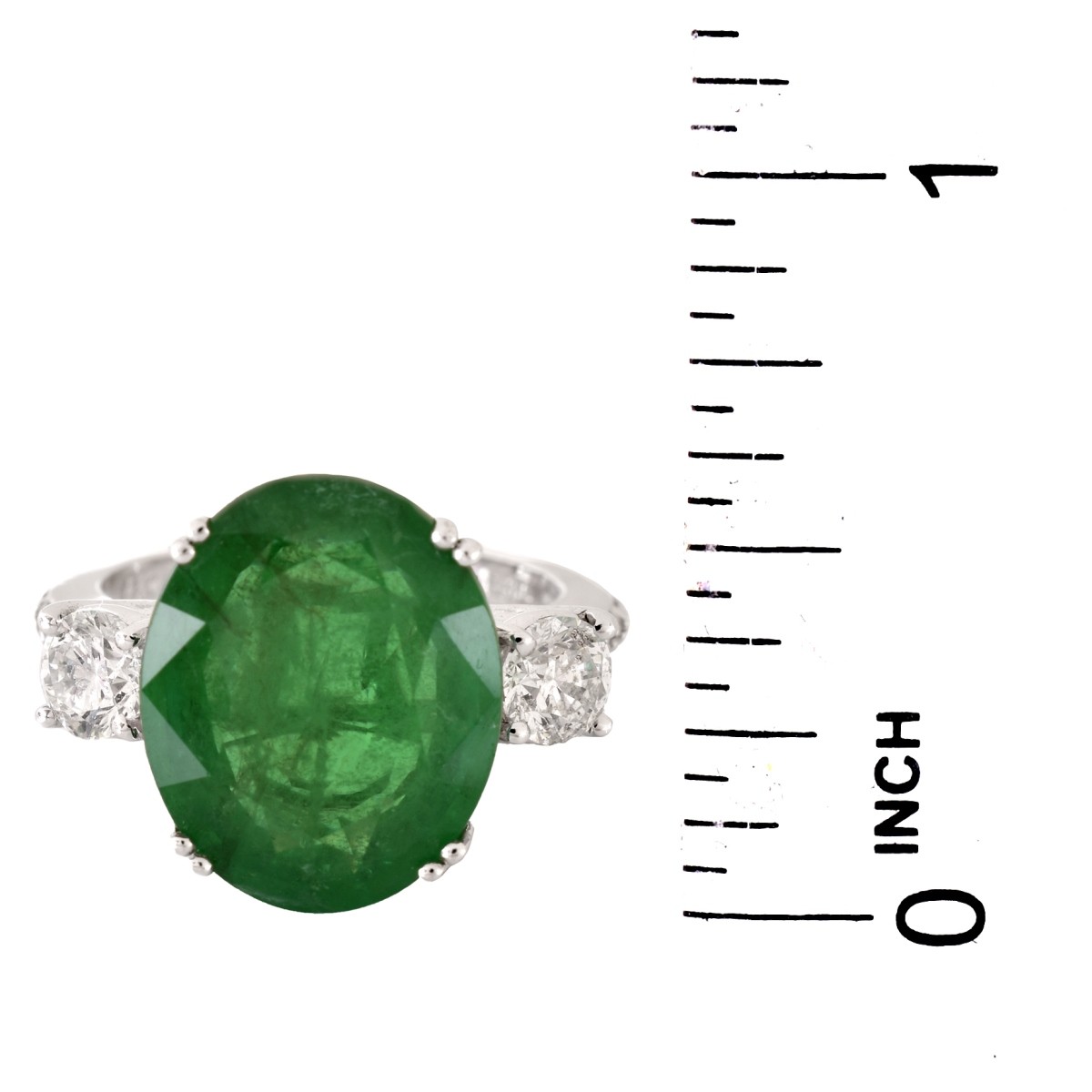 AGL Certified 7.34ct Emerald and 14K Gold Ring