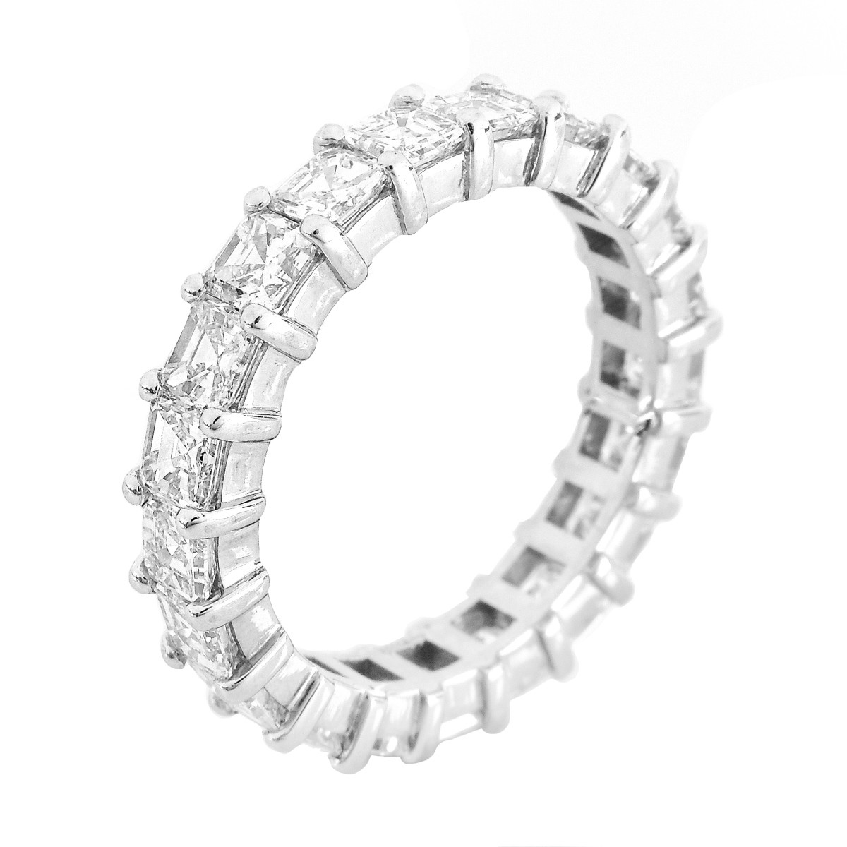 Asher Cut Diamond and Platinum Eternity Band