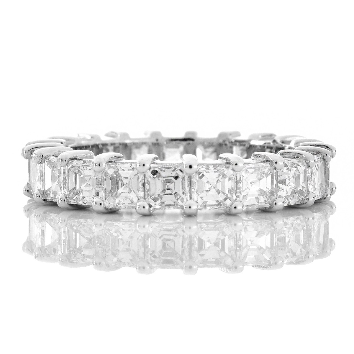 Asher Cut Diamond and Platinum Eternity Band