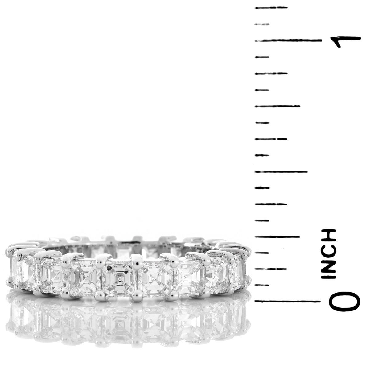 Asher Cut Diamond and Platinum Eternity Band