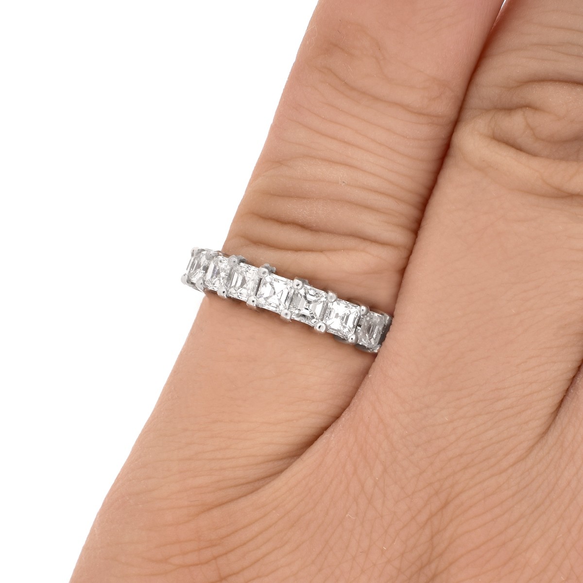 Asher Cut Diamond and Platinum Eternity Band