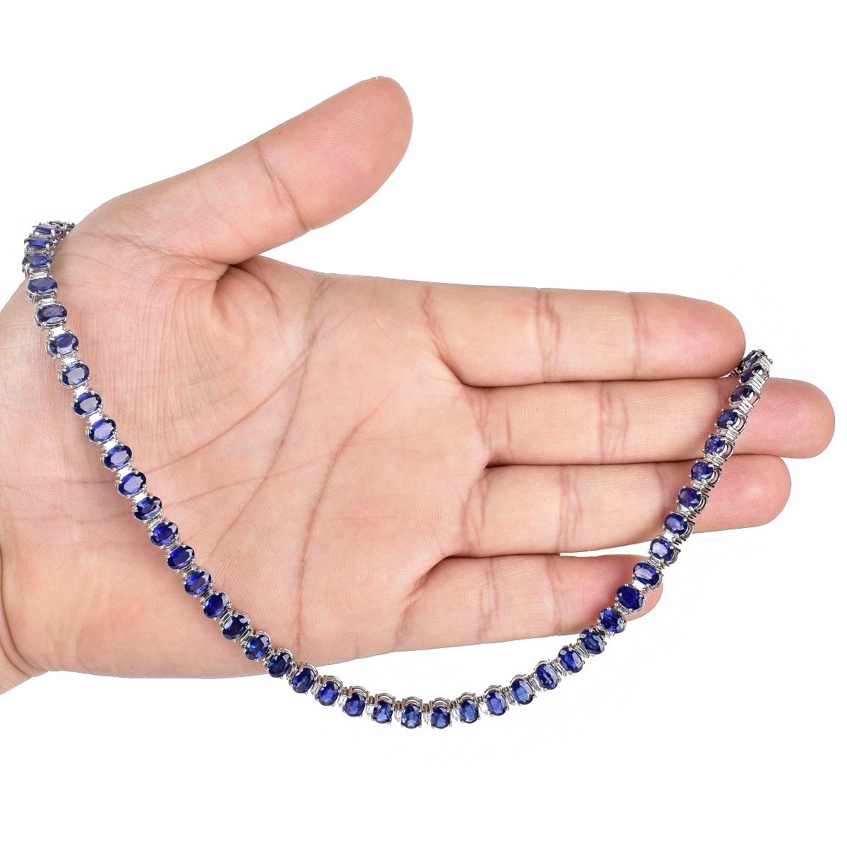 50.0ct Sapphire, Diamond and 18K Gold Necklace