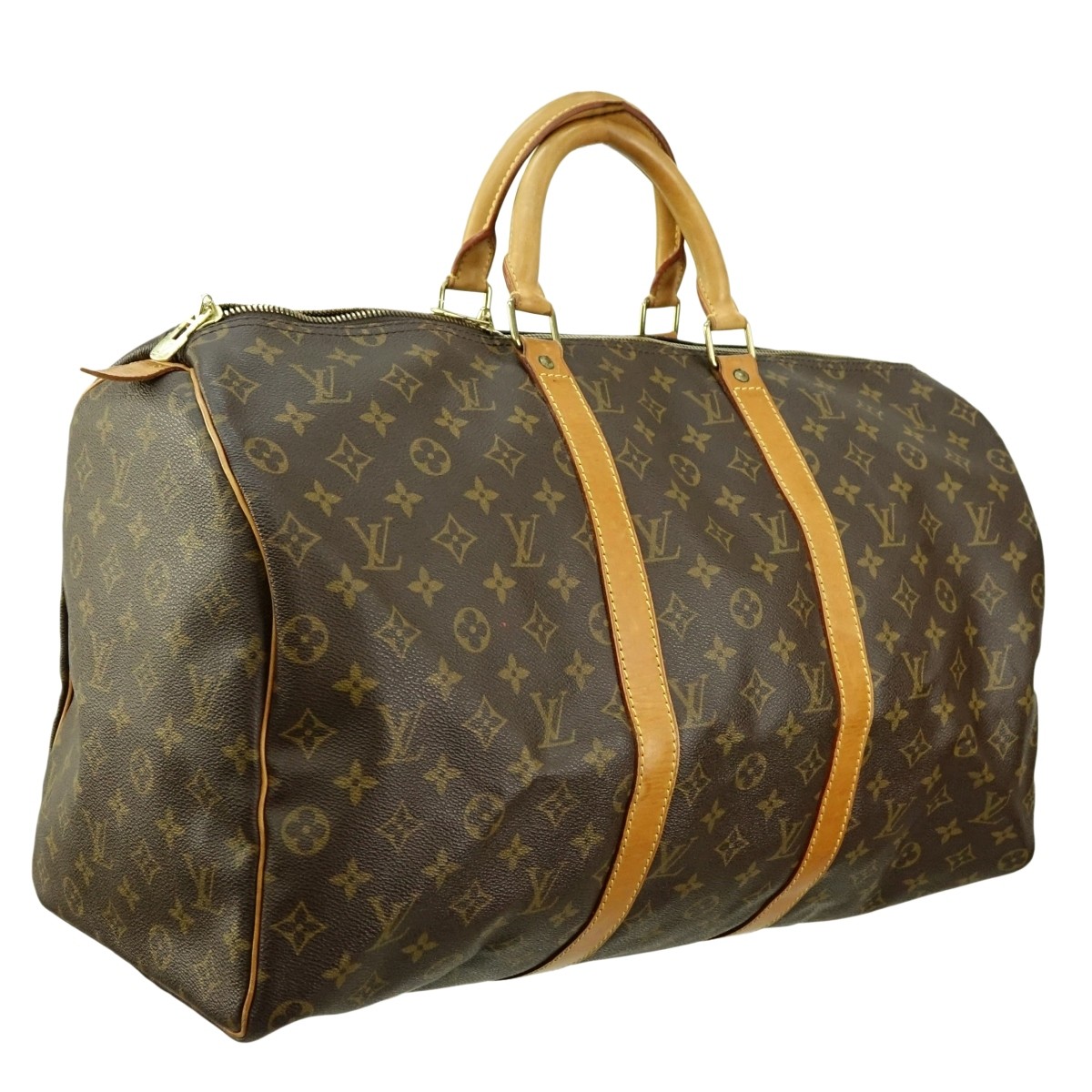 Louis Vuitton Brown Monogram Keepall 50 Travel Bag