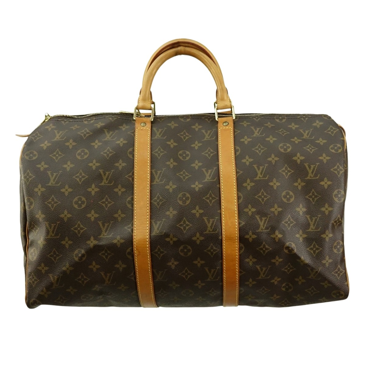 Louis Vuitton Brown Monogram Keepall 50 Travel Bag