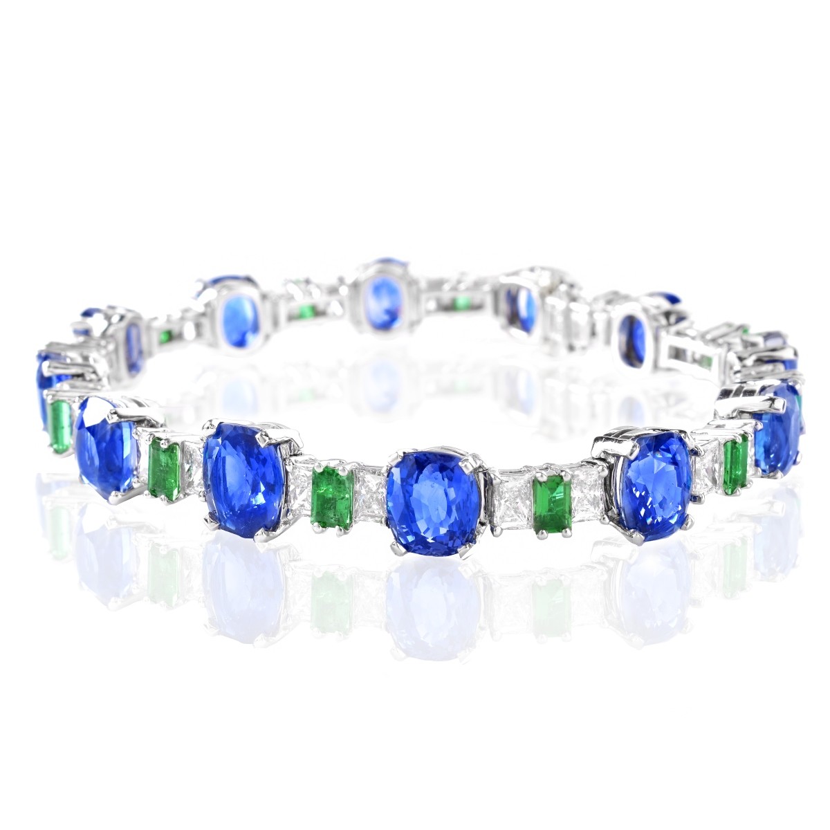 Cartier Sapphire, Emerald and Diamond Bracelet