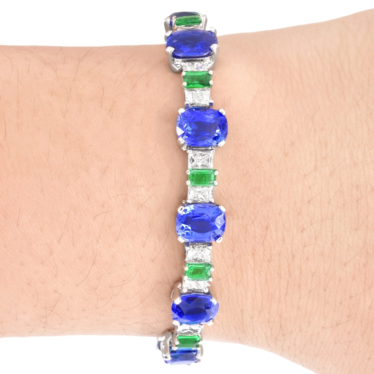 Cartier Sapphire, Emerald and Diamond Bracelet