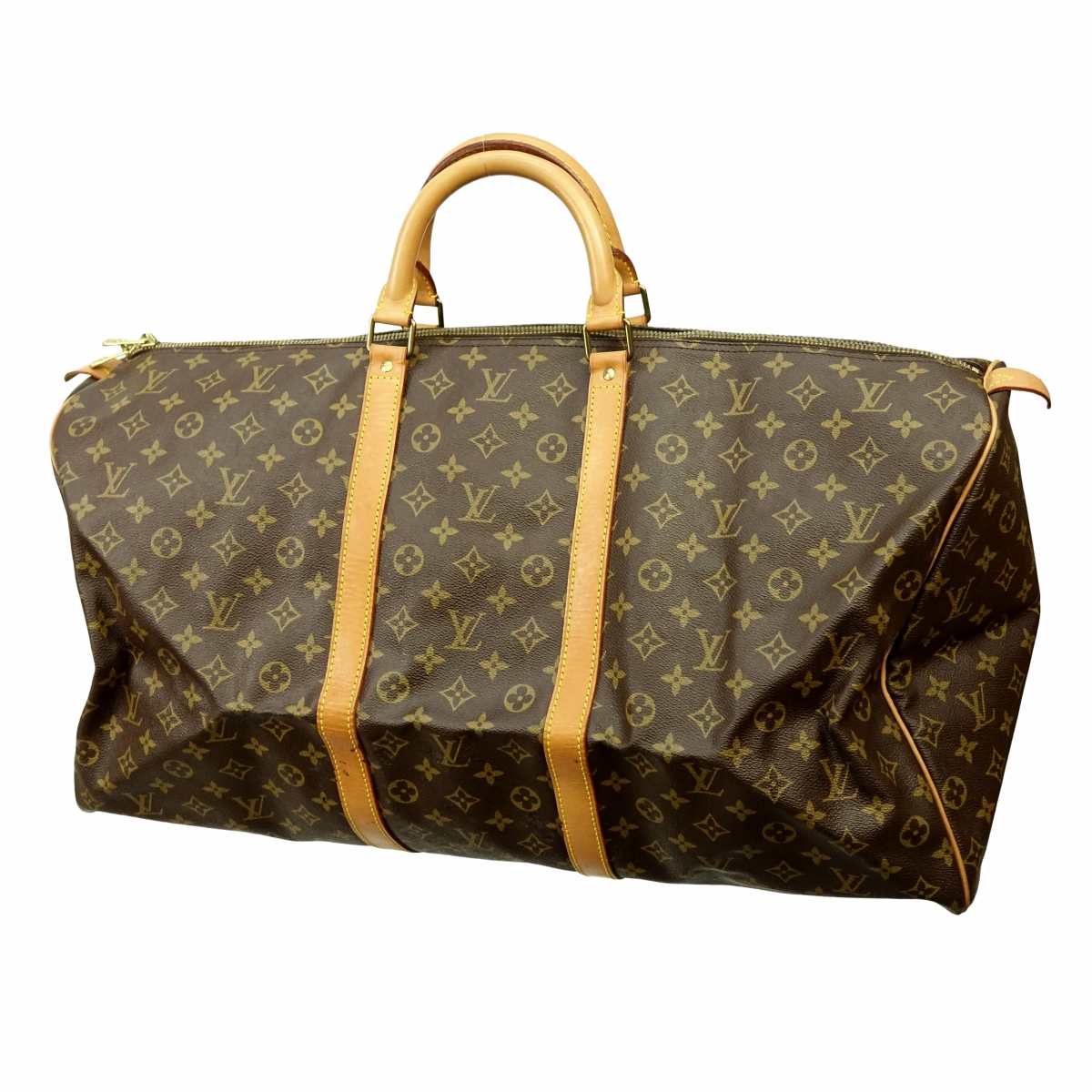 Louis Vuitton Brown Canvas Monogram Keepall 60 Bag