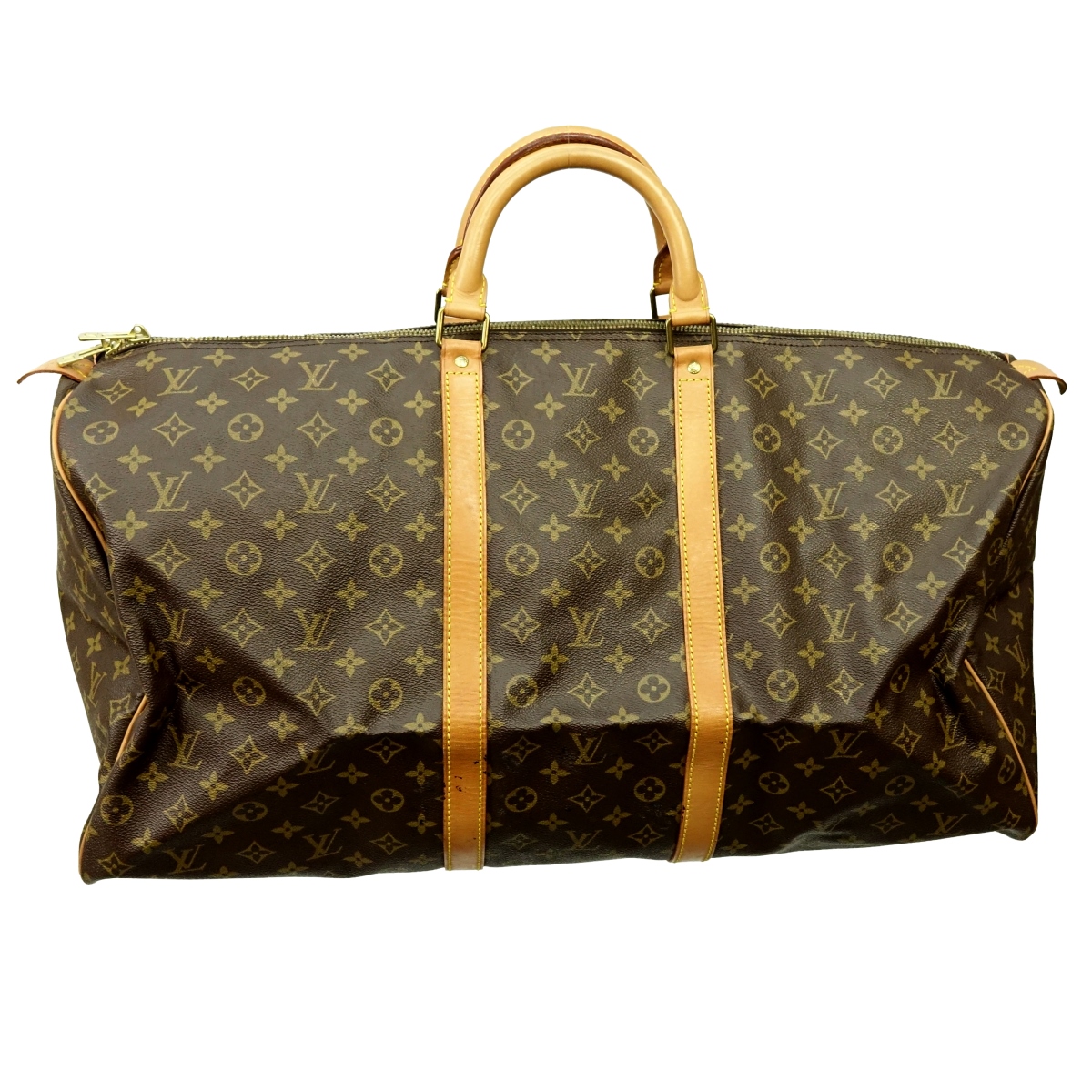 Louis Vuitton Brown Canvas Monogram Keepall 60 Bag