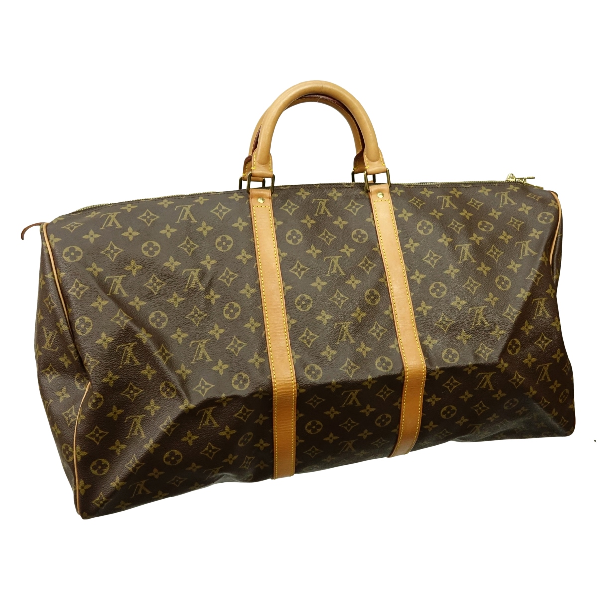 Louis Vuitton Brown Canvas Monogram Keepall 60 Bag