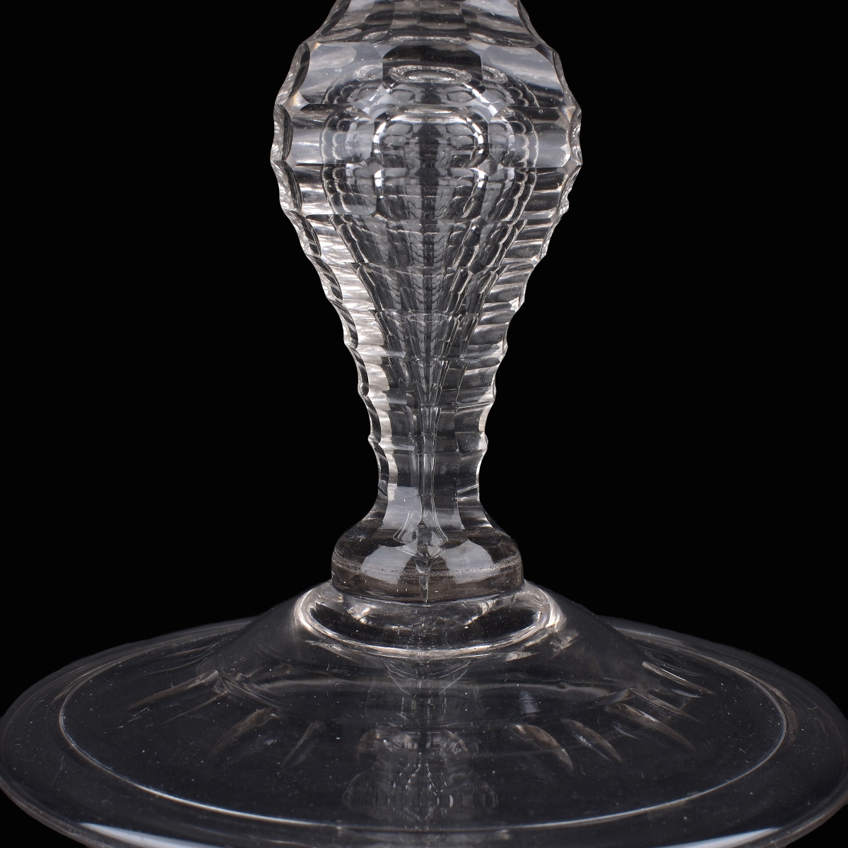 Tall 18th Century Mouthblown Covered Goblet