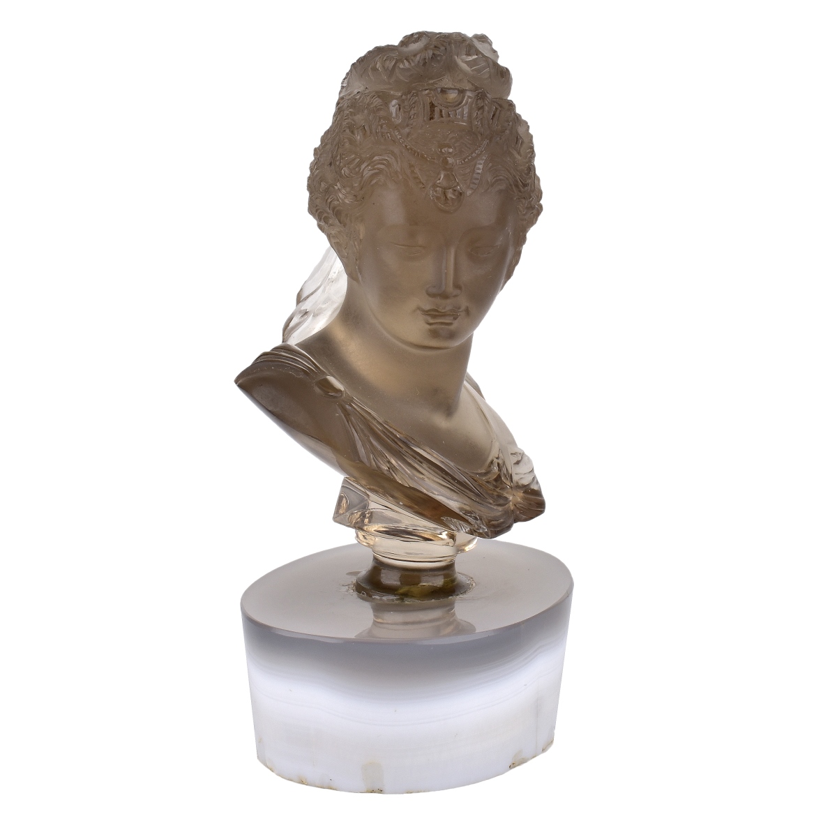 18th Century Style Continental Smoky Quartz Bust