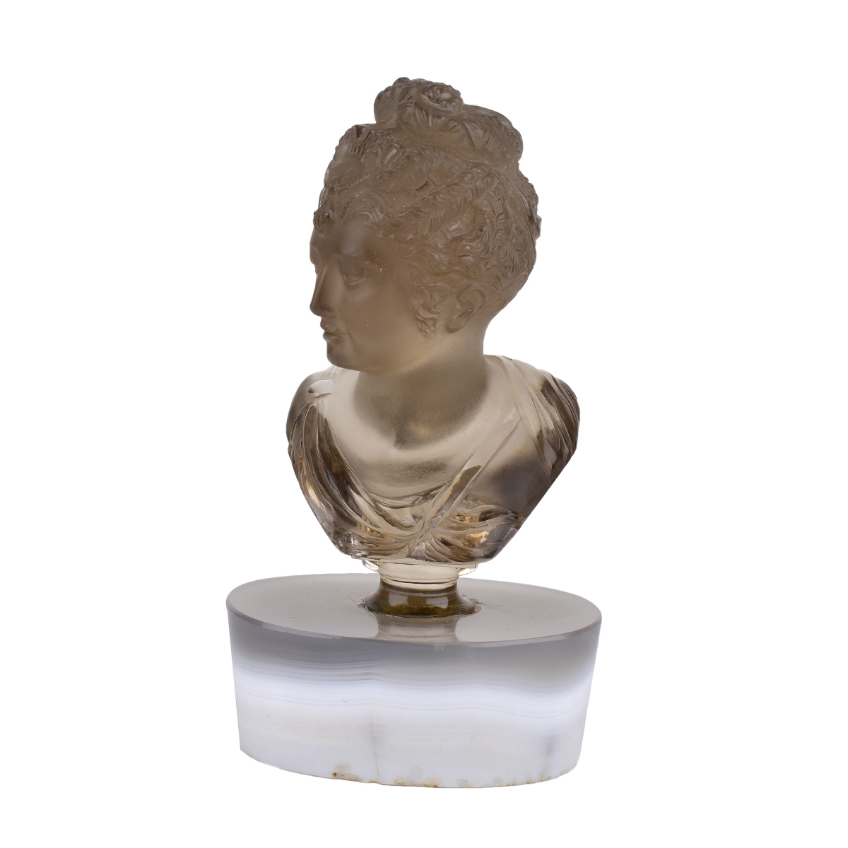 18th Century Style Continental Smoky Quartz Bust