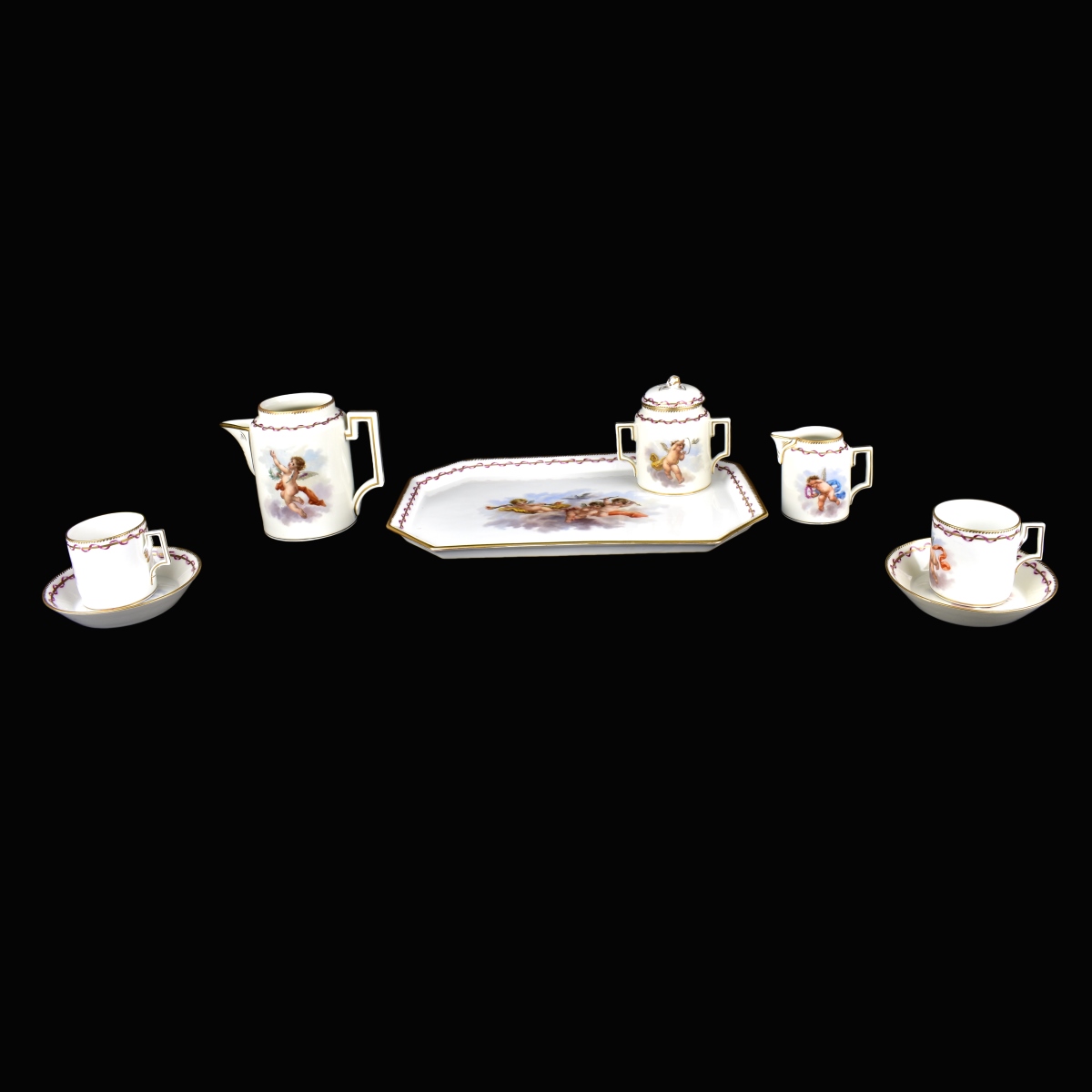 Korzec Porcelain Factory Imperial Russian Tea set