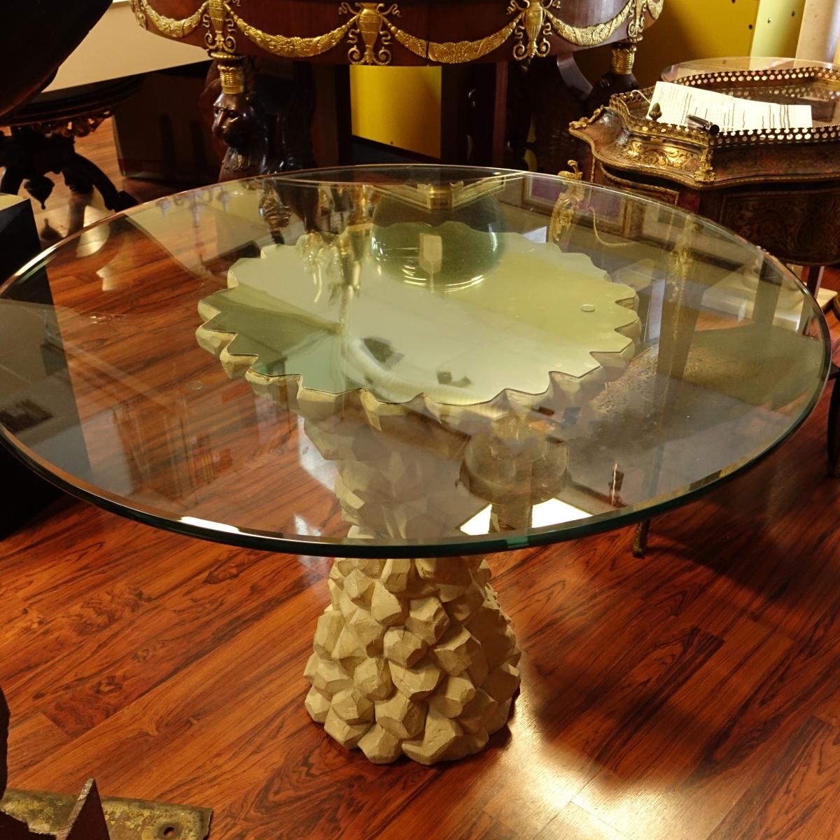 Grotto style Pedestal Table