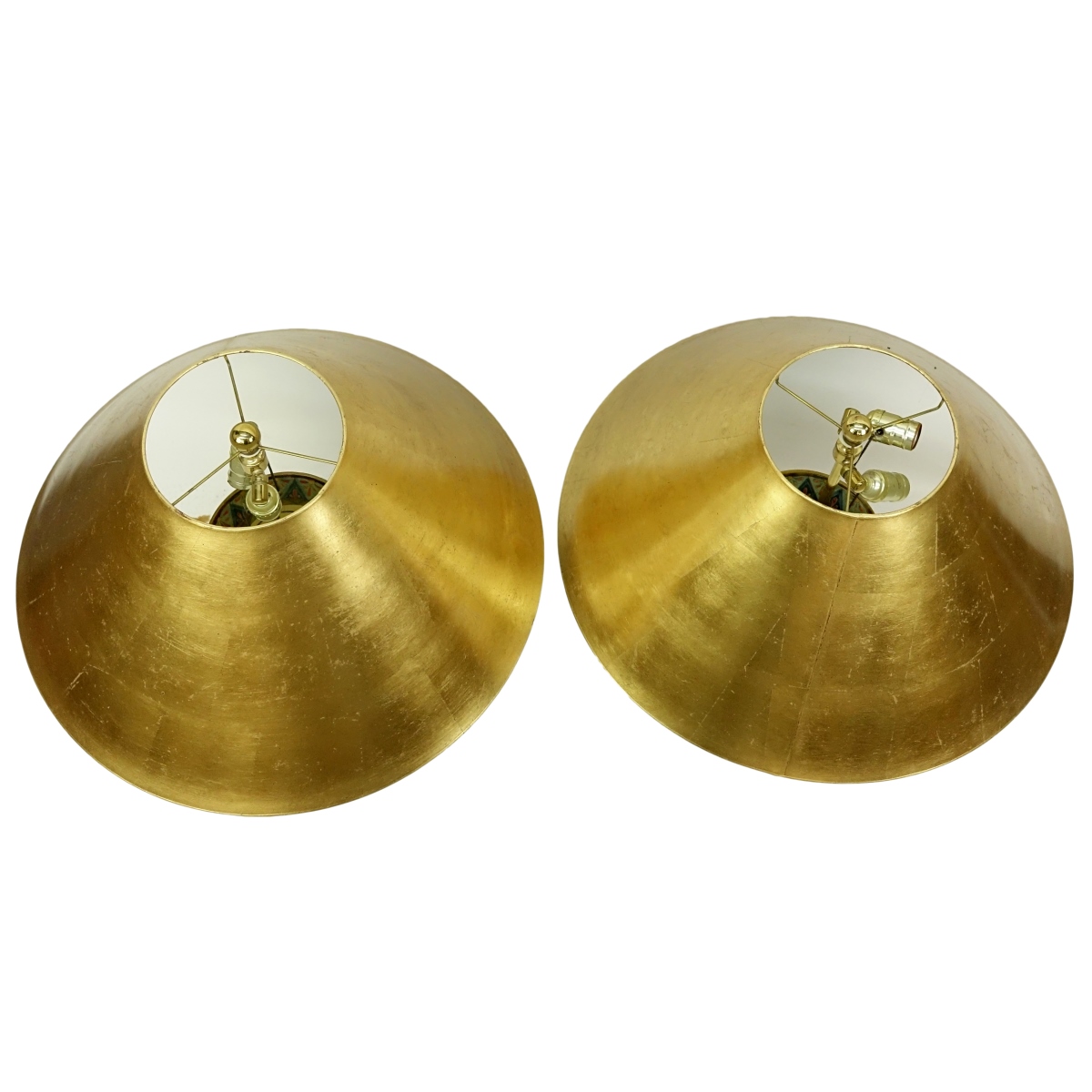 Large Pair of Porcelain Lamps