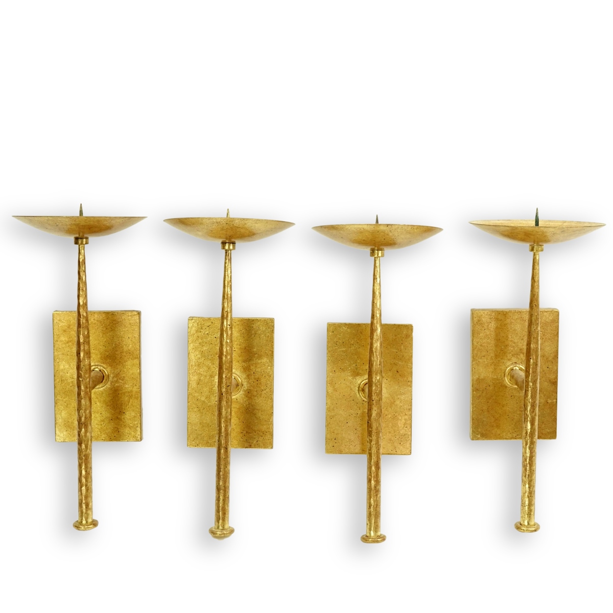 Four (4) Gilt Iron Wall Sconces