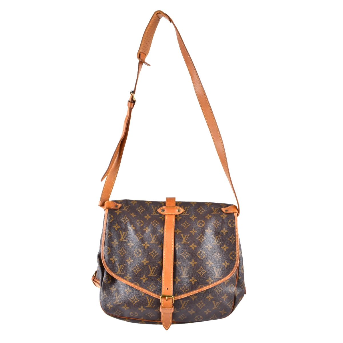 Louis Vuitton Brown Canvas Monogram Saumur 30 Bag