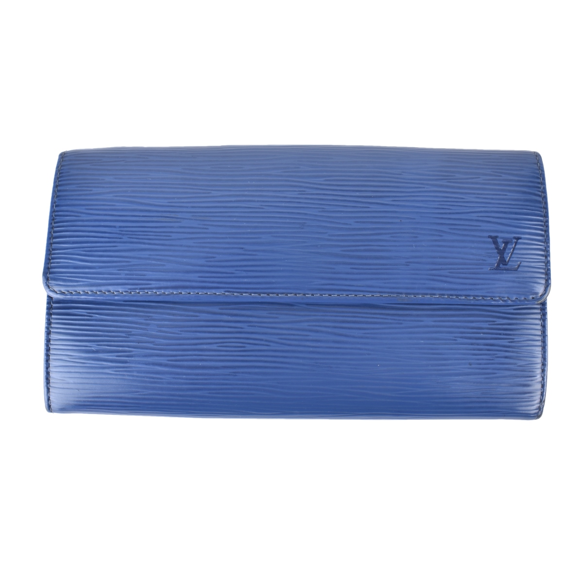 Louis Vuitton Myrtille Blue Epi Sarah Wallet
