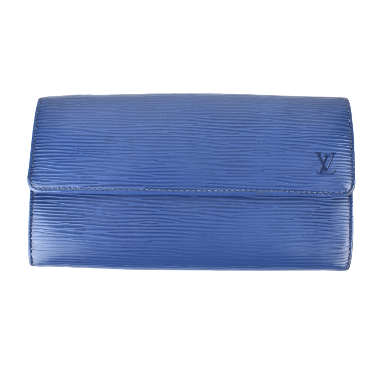 Louis Vuitton Myrtille Blue Epi Sarah Wallet