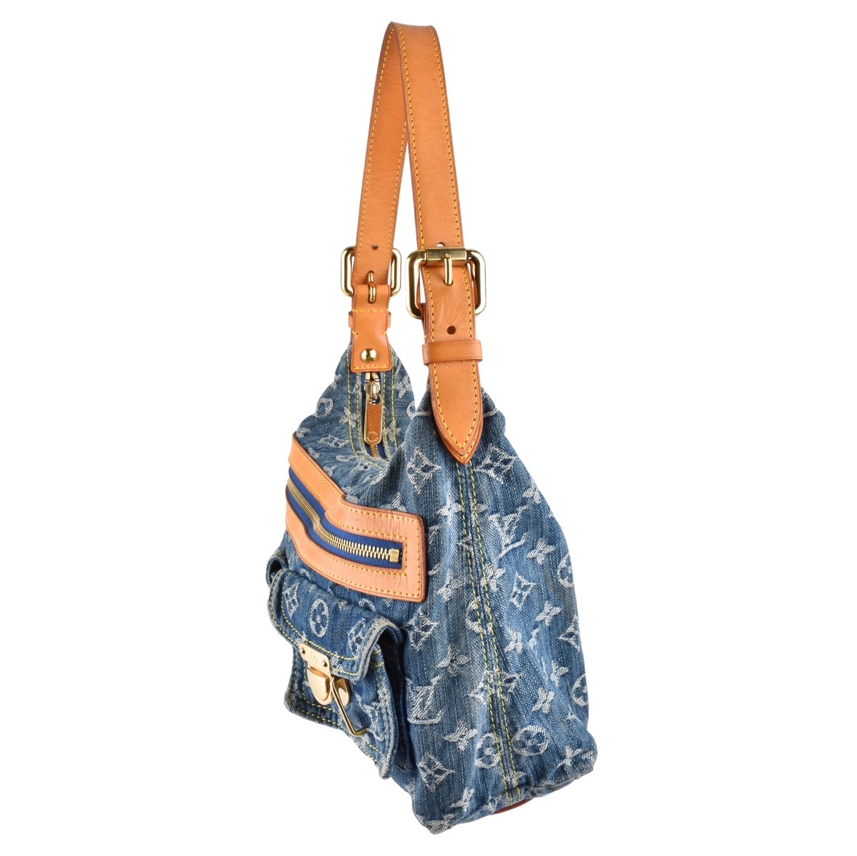 Louis Vuitton Blue Monogram Denim Baggy PM Bag